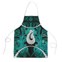 Maori Matariki Hei Matau Turquoise Apron Maori Kowhaiwhai Pattern Galaxy