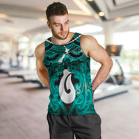 Personalised Maori Matariki Hei Matau Turquoise Men Tank Top Maori Kowhaiwhai Pattern Galaxy
