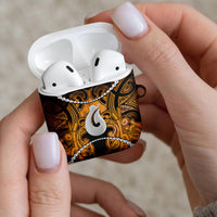 Maori Matariki Hei Matau Kowhai AirPods Case Maori Kowhaiwhai Pattern Galaxy LT01 - Polynesian Pride