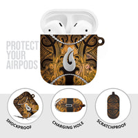 Maori Matariki Hei Matau Kowhai AirPods Case Maori Kowhaiwhai Pattern Galaxy LT01 - Polynesian Pride