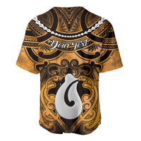 Personalised Maori Matariki Hei Matau Kowhai Baseball Jersey Maori Kowhaiwhai Pattern Galaxy