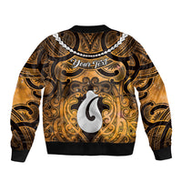 Personalised Maori Matariki Hei Matau Kowhai Bomber Jacket Maori Kowhaiwhai Pattern Galaxy