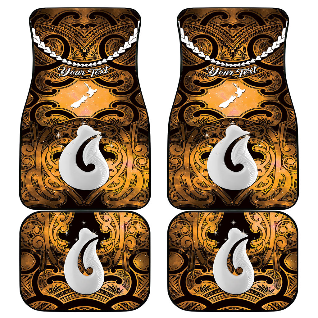 Personalised Maori Matariki Hei Matau Kowhai Car Mats Maori Kowhaiwhai Pattern Galaxy LT01 - Polynesian Pride