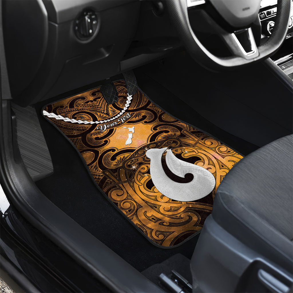 Personalised Maori Matariki Hei Matau Kowhai Car Mats Maori Kowhaiwhai Pattern Galaxy LT01 - Polynesian Pride