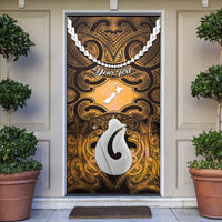 Personalised Maori Matariki Hei Matau Kowhai Door Cover Maori Kowhaiwhai Pattern Galaxy