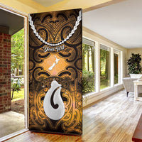 Personalised Maori Matariki Hei Matau Kowhai Door Cover Maori Kowhaiwhai Pattern Galaxy