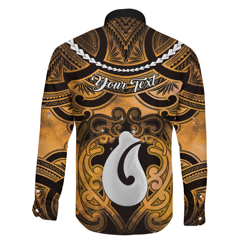 Personalised Maori Matariki Hei Matau Kowhai Family Matching Puletasi and Hawaiian Shirt Maori Kowhaiwhai Pattern Galaxy LT01 - Polynesian Pride