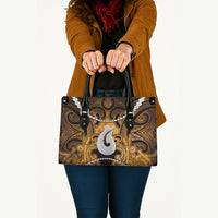 Maori Matariki Hei Matau Kowhai Leather Bag Maori Kowhaiwhai Pattern Galaxy