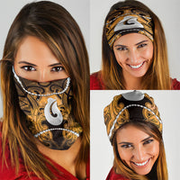 Maori Matariki Hei Matau Kowhai Neck Gaiter Maori Kowhaiwhai Pattern Galaxy