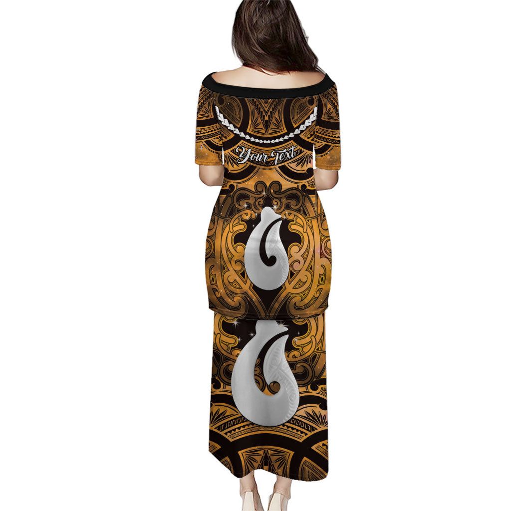 Personalised Maori Matariki Hei Matau Kowhai Puletasi Maori Kowhaiwhai Pattern Galaxy LT01 - Polynesian Pride