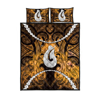 Maori Matariki Hei Matau Kowhai Quilt Bed Set Maori Kowhaiwhai Pattern Galaxy LT01 - Polynesian Pride