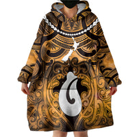 Personalised Maori Matariki Hei Matau Kowhai Wearable Blanket Hoodie Maori Kowhaiwhai Pattern Galaxy LT01 - Polynesian Pride