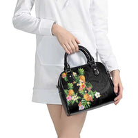Hawaii Pineapple Tropical Shoulder Handbag Colorful Hibiscus Plumeria