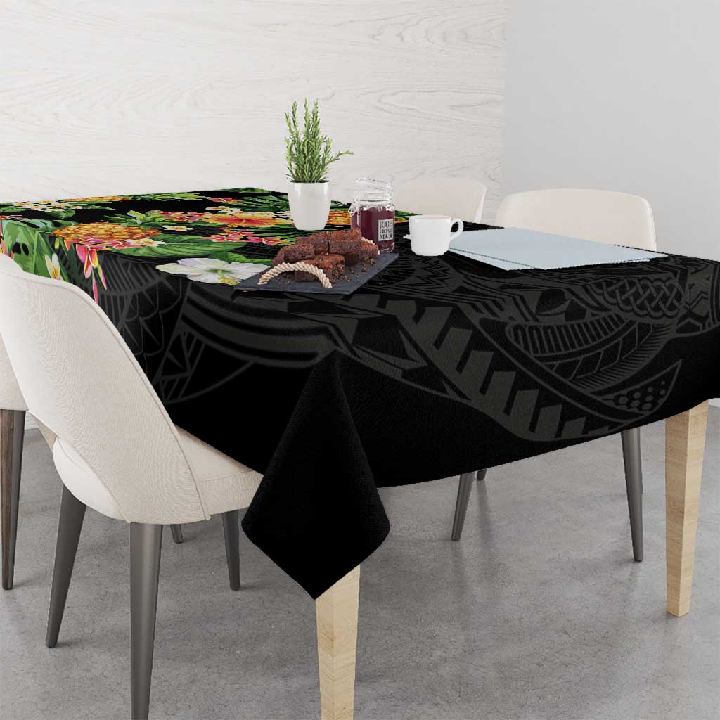 Hawaii Pineapple Tropical Tablecloth Colorful Hibiscus Plumeria
