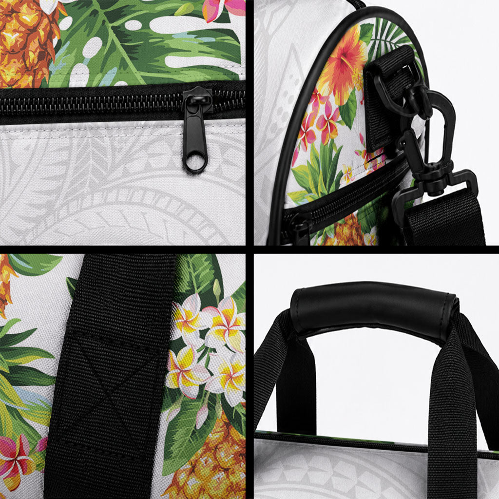 Hawaii Pineapple Tropical Duffle Bag Luminous Hibiscus Plumeria
