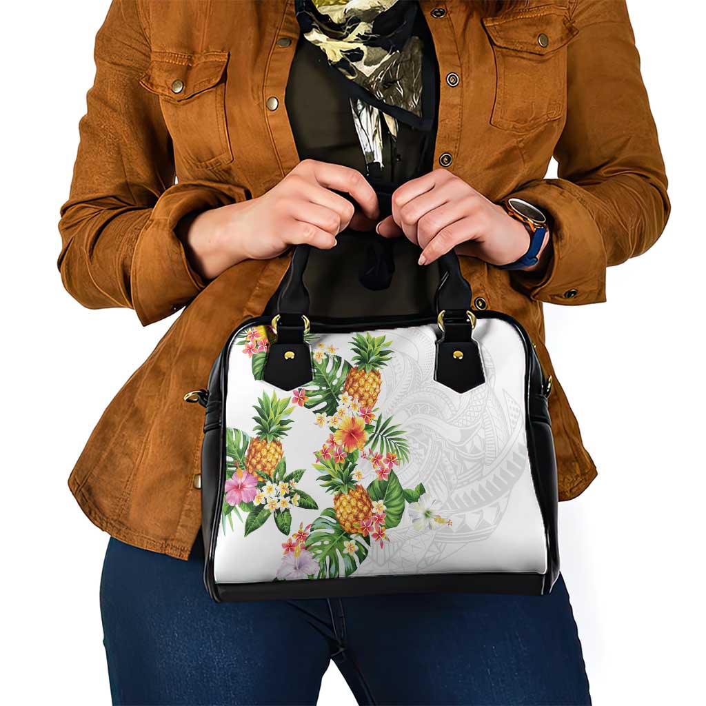 Hawaii Pineapple Tropical Shoulder Handbag Luminous Hibiscus Plumeria