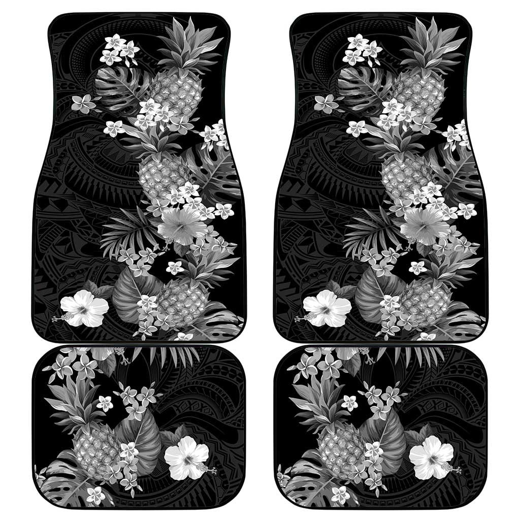 Hawaii Pineapple Tropical Car Mats Neutral Hibiscus Plumeria LT01 - Polynesian Pride