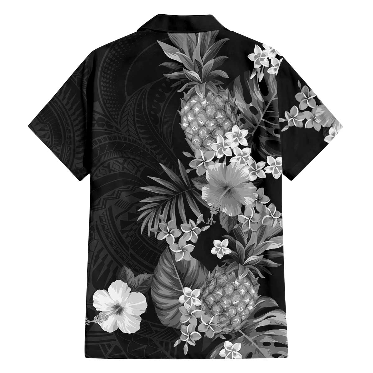 Hawaii Pineapple Tropical Family Matching Off The Shoulder Long Sleeve Dress and Hawaiian Shirt Neutral Hibiscus Plumeria LT01 - Polynesian Pride