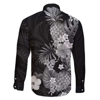 Hawaii Pineapple Tropical Family Matching Puletasi and Hawaiian Shirt Neutral Hibiscus Plumeria LT01 - Polynesian Pride