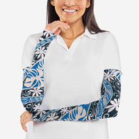 Ninamu Tahiti Tiare Monstera Arm Sleeves Polynesian Pattern Curve Style - Polynesian Pride