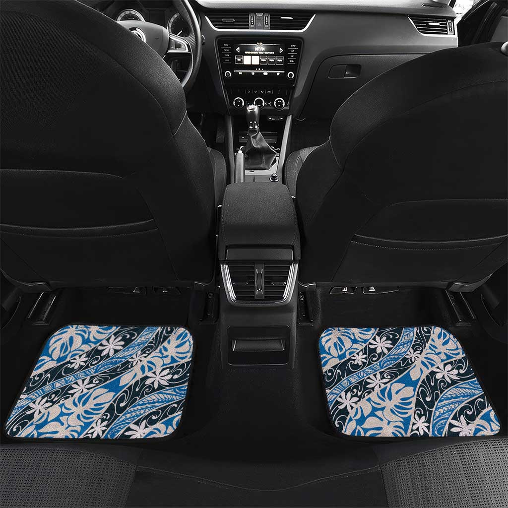 Ninamu Tahiti Tiare Monstera Car Mats Polynesian Pattern Curve Style - Polynesian Pride