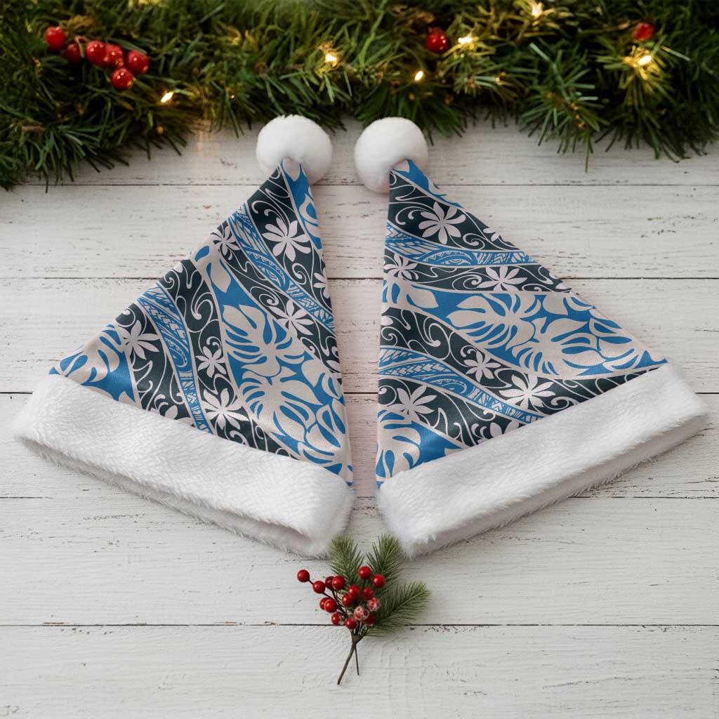 Ninamu Tahiti Tiare Monstera Christmas Santa Hat Polynesian Pattern Curve Style LT01 - Polynesian Pride