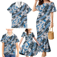 Ninamu Tahiti Tiare Monstera Family Matching Mermaid Dress and Hawaiian Shirt Polynesian Pattern Curve Style LT01 - Polynesian Pride
