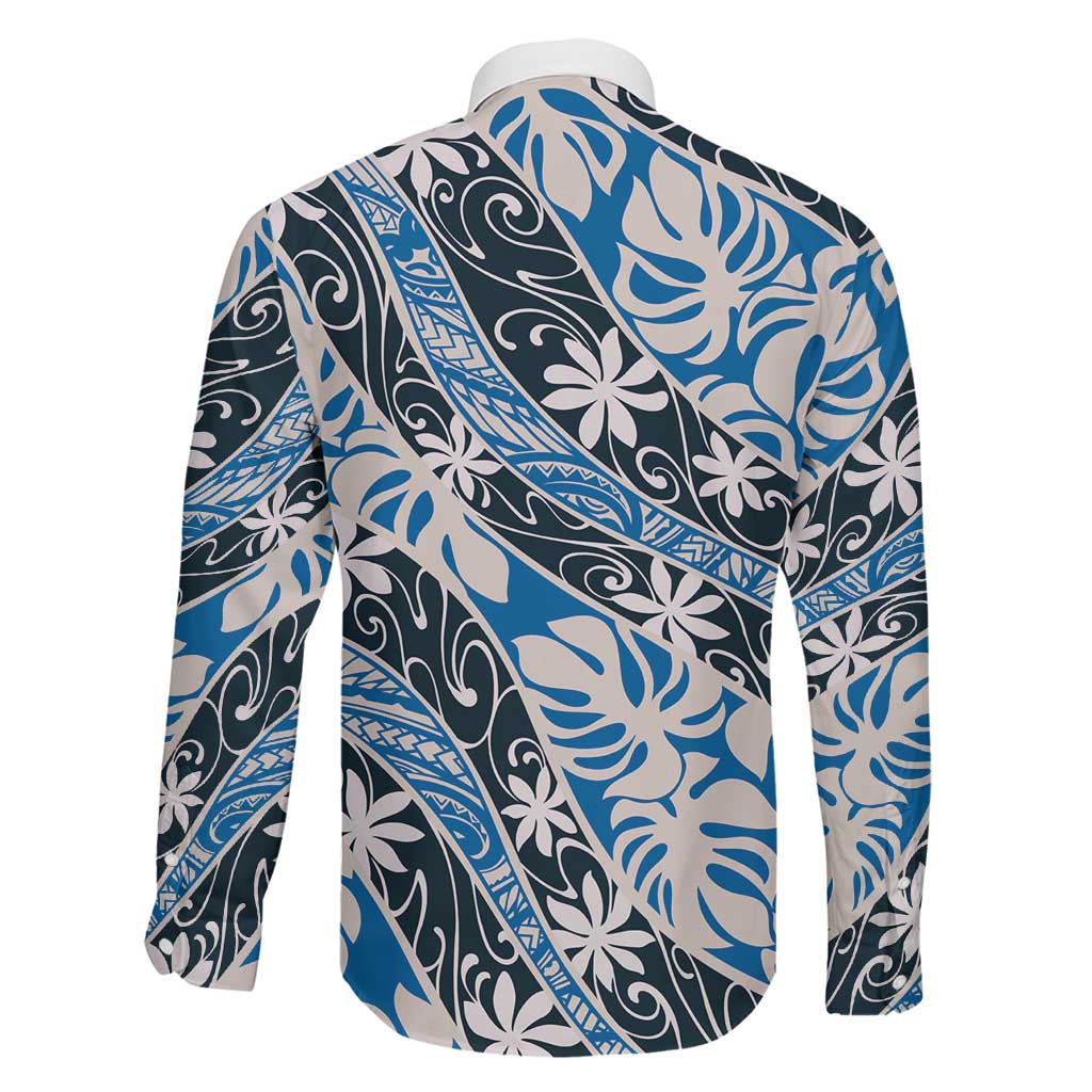 Ninamu Tahiti Tiare Monstera Family Matching Off Shoulder Short Dress and Hawaiian Shirt Polynesian Pattern Curve Style LT01 - Polynesian Pride