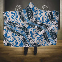Ninamu Tahiti Tiare Monstera Hooded Blanket Polynesian Pattern Curve Style LT01 - Polynesian Pride