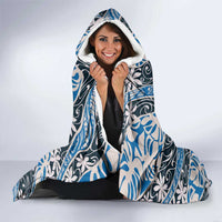 Ninamu Tahiti Tiare Monstera Hooded Blanket Polynesian Pattern Curve Style LT01 - Polynesian Pride
