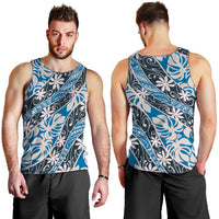 Ninamu Tahiti Tiare Monstera Men Tank Top Polynesian Pattern Curve Style LT01 - Polynesian Pride