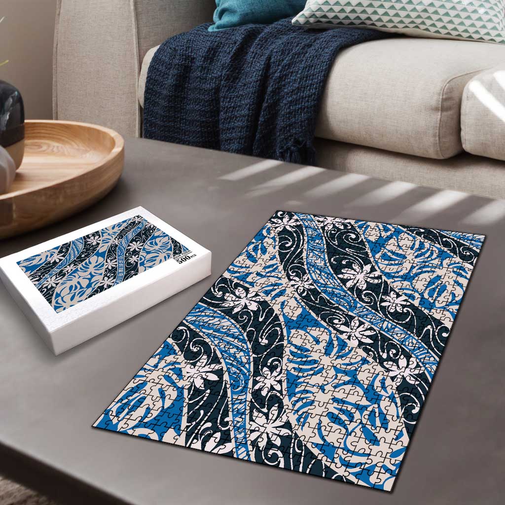 Ninamu Tahiti Tiare Monstera Puzzle Polynesian Pattern Curve Style - Polynesian Pride
