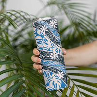 Ninamu Tahiti Tiare Monstera Skinny Tumbler Polynesian Pattern Curve Style LT01 - Polynesian Pride
