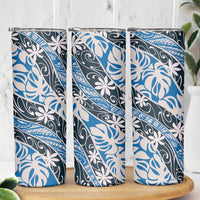 Ninamu Tahiti Tiare Monstera Skinny Tumbler Polynesian Pattern Curve Style LT01 - Polynesian Pride
