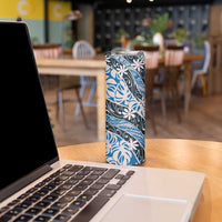 Ninamu Tahiti Tiare Monstera Skinny Tumbler Polynesian Pattern Curve Style LT01 - Polynesian Pride