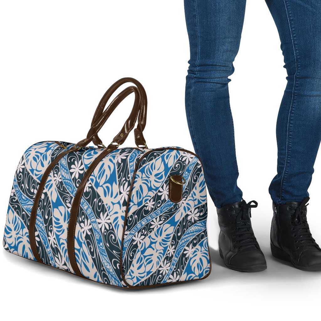 Ninamu Tahiti Tiare Monstera Travel Bag Polynesian Pattern Curve Style - Polynesian Pride