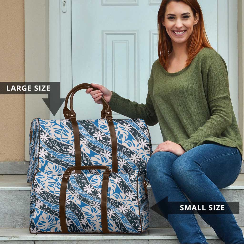 Ninamu Tahiti Tiare Monstera Travel Bag Polynesian Pattern Curve Style - Polynesian Pride