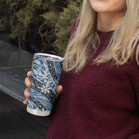 Ninamu Tahiti Tiare Monstera Tumbler Cup Polynesian Pattern Curve Style LT01 - Polynesian Pride