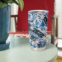 Ninamu Tahiti Tiare Monstera Tumbler Cup Polynesian Pattern Curve Style LT01 - Polynesian Pride