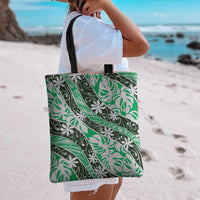 Matie Tahiti Tiare Monstera Tote Bag Polynesian Pattern Curve Style LT01 - Polynesian Pride
