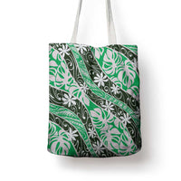 Matie Tahiti Tiare Monstera Tote Bag Polynesian Pattern Curve Style LT01 - Polynesian Pride
