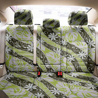 Olive Tahiti Tiare Monstera Back Car Seat Cover Polynesian Pattern Curve Style - Polynesian Pride