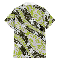 Olive Tahiti Tiare Monstera Family Matching Mermaid Dress and Hawaiian Shirt Polynesian Pattern Curve Style LT01 - Polynesian Pride