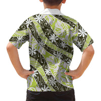 Olive Tahiti Tiare Monstera Family Matching Summer Maxi Dress and Hawaiian Shirt Polynesian Pattern Curve Style LT01 - Polynesian Pride