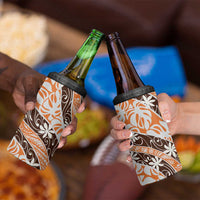 Puatou Tahiti Tiare Monstera 4 in 1 Can Cooler Tumbler Polynesian Pattern Curve Style LT01 - Polynesian Pride