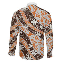 Puatou Tahiti Tiare Monstera Family Matching Off Shoulder Short Dress and Hawaiian Shirt Polynesian Pattern Curve Style LT01 - Polynesian Pride