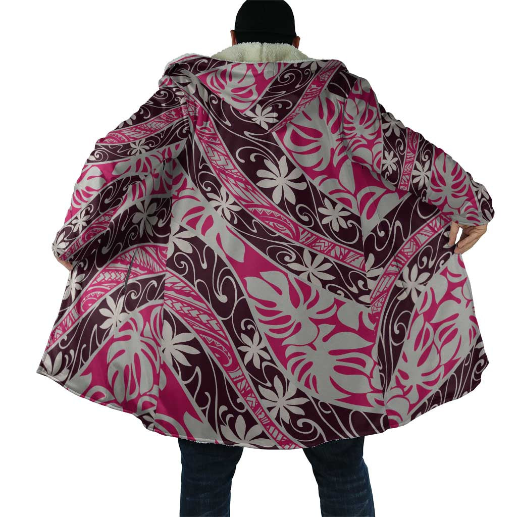 Tarona Tahiti Tiare Monstera Cloak Polynesian Pattern Curve Style - Polynesian Pride