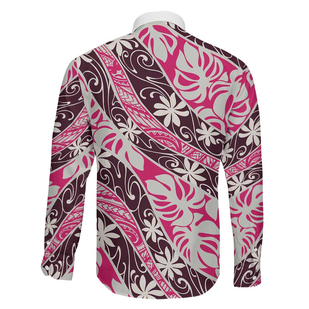 Tarona Tahiti Tiare Monstera Family Matching Off Shoulder Maxi Dress and Hawaiian Shirt Polynesian Pattern Curve Style LT01 - Polynesian Pride