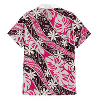 Tarona Tahiti Tiare Monstera Family Matching Puletasi and Hawaiian Shirt Polynesian Pattern Curve Style LT01 - Polynesian Pride