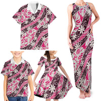 Tarona Tahiti Tiare Monstera Family Matching Tank Maxi Dress and Hawaiian Shirt Polynesian Pattern Curve Style LT01 - Polynesian Pride